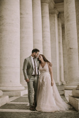 Wedding couple in Vatican, Rome, Italy