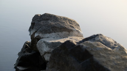 Rocks in water