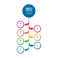 Vector infographic template for diagram, graph, presentation, chart, business concept with 7 options.