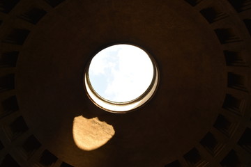 Rome,  internal dome of the Pantheon. 