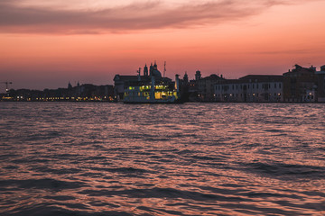 Fototapeta premium Venice canals and boats, Italy