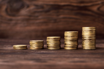 coins stacked on each other