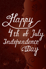 Happy Independence Day of United States of America illustration
