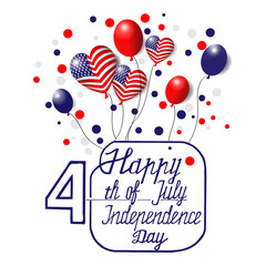 Happy Independence Day of United States of America vector illustration