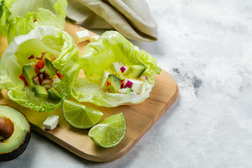 Low carb taco alternative - shell-less taco