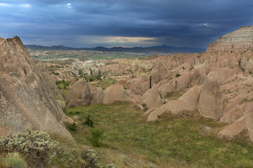 Abandoned caves in the mountains of Cappadocia
