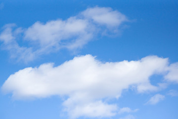 White clouds against a blue sky