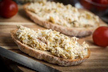 Mackerel fish paste.