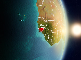 Guinea-Bissau during sunrise