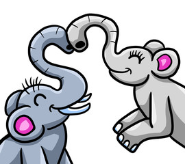 Elephants In Love