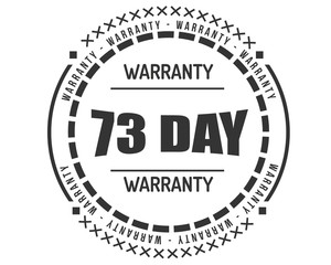 73 day warranty icon vintage rubber stamp guarantee