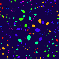 Abstract colored vector hand drawn floral seamless pattern on a