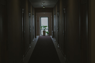 Abandoned building discarded building, corridor