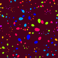 Abstract bright vector with imitation festive petals on eggplant