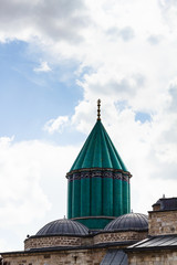 Fototapeta premium green dome of Rumi Shrine in Konya city