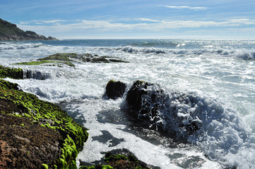 Blue sea of ​​the Brazilian south coast