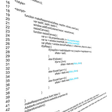 Creative vector illustration of programming HTML code on computer screen isolated on background. Art design website digital page. Program listing view. Abstract concept graphic technology element