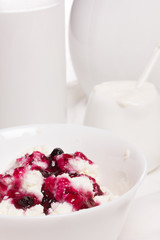 fresh sour cream and quark