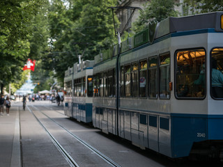 Fototapeta na wymiar zürich tram.