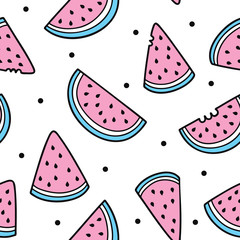 vector seamless background pattern with beautiful scandinavian watermelon for baby shower,  fabric, textile