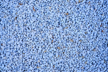 Macadam. Tiny granite. Landscape background. Covering tracks. The territory of the country house.