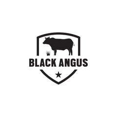 Black angus logo icon template