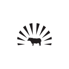 Black angus logo icon template