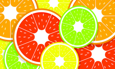 Fresh citrus slice pattern, close up