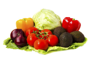vegetables on a white background 6