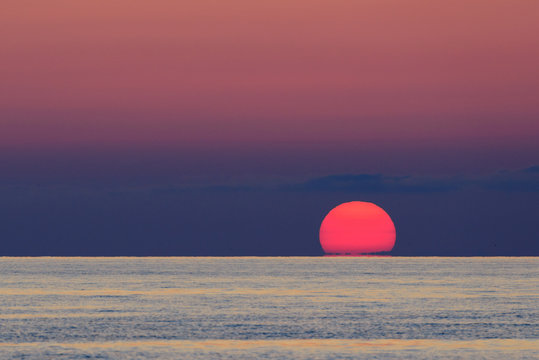 Fototapeta Fabulous sunset over the Black Sea.