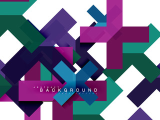 Multicolored abstract geometric shapes, geometry background for web banner