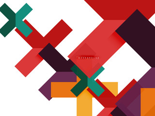 Multicolored abstract geometric shapes, geometry background for web banner