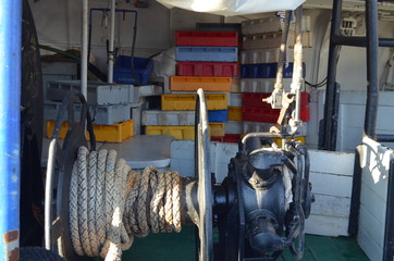 Skrzynie na rybackim kutrze, Chorwacja © Ewa