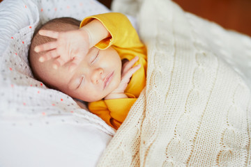 Newborn baby girl sleeping