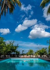 Pool in luxury resort