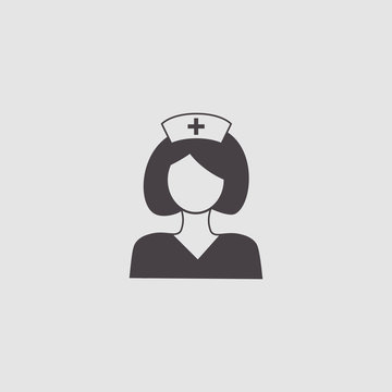 nurse, doctor woman vector icon illustration
