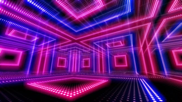 disco club room space illumination neon light floor wall