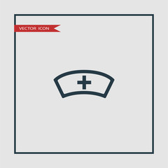 nurse, medical hat vector icon illustration