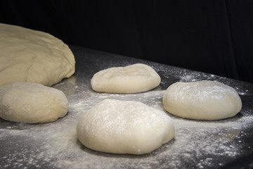 Fototapeta na wymiar Fresh pizza dough
