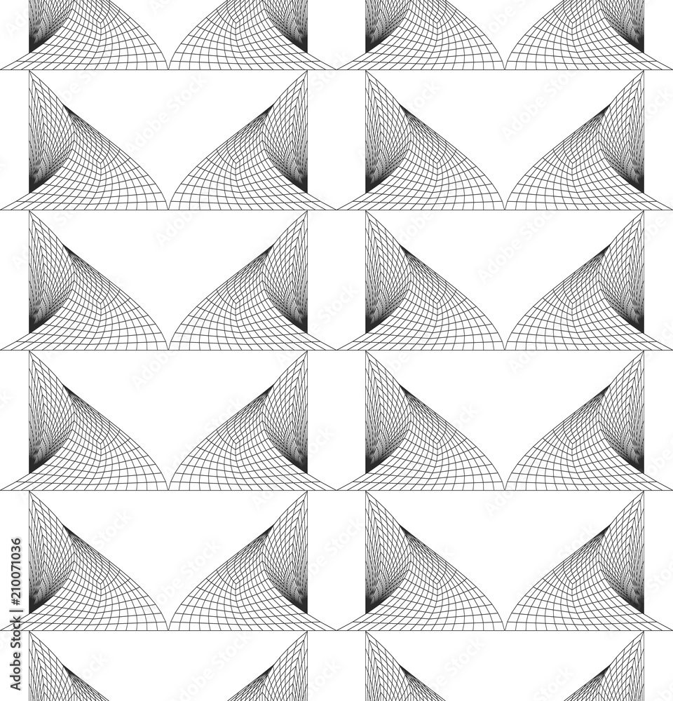 Aufkleber abstract seamless pattern with geometric mesh.