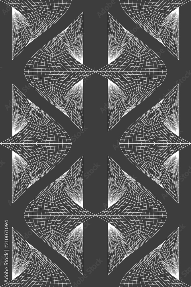 Aufkleber abstract seamless pattern with geometric mesh.