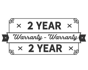 2 years warranty icon vintage rubber stamp guarantee
