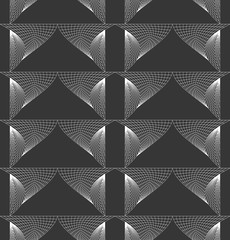Abstract seamless pattern with geometric mesh.