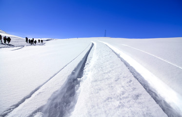snow, winter, cold, landscape, road, sky, white, ice, 