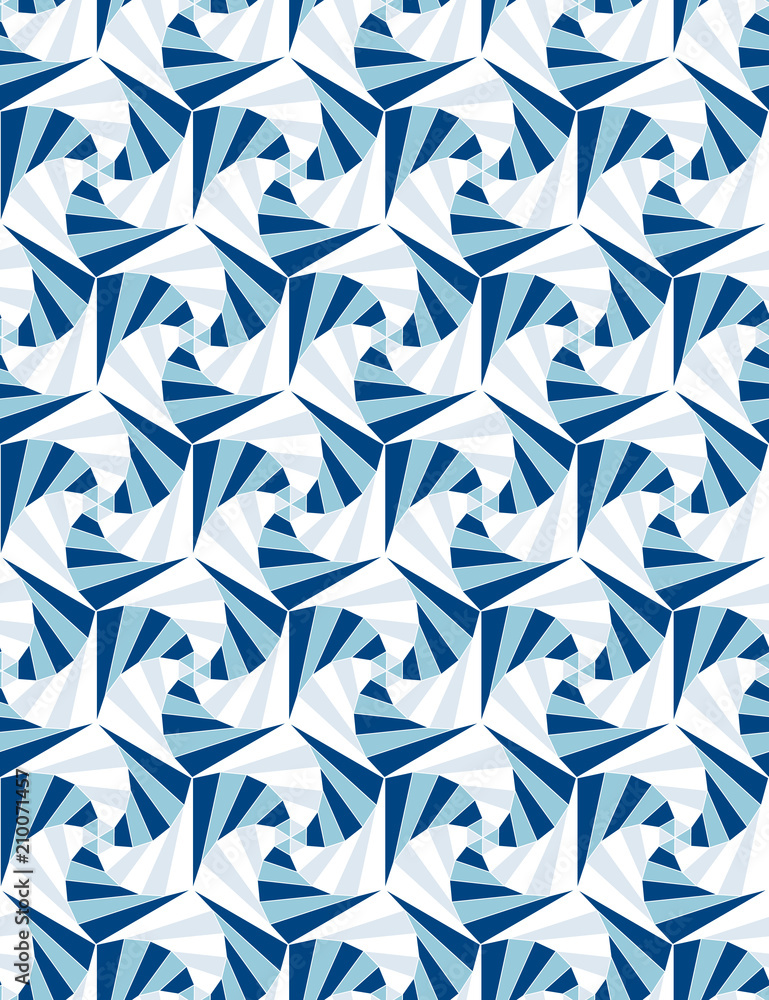 Poster seamless pattern from geometric shapes. optical illusion of motion.