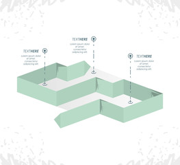 abstract infographics with tapes sketches vector illustration