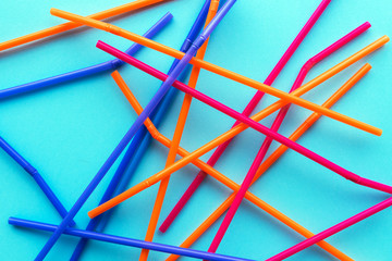 Drinking straws top view