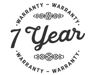 7 years warranty icon stamp guarantee