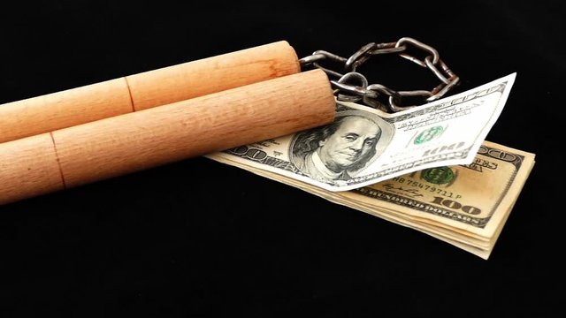 make kung fu fight with nunchaku for american dollars,
to fight in the ring for the dollar,
