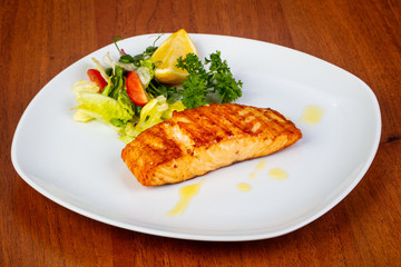 Tasty grilled salmon
